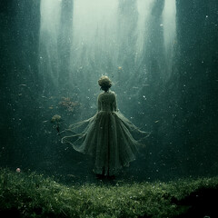 Cinematic Underwater Melancholia AI Generated