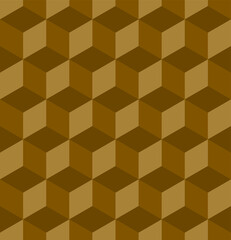 Seamless cubic pattern. Abstract geometric low poly background. Stylish fractal texture.