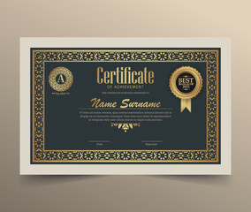 Achievement certificate best award diploma