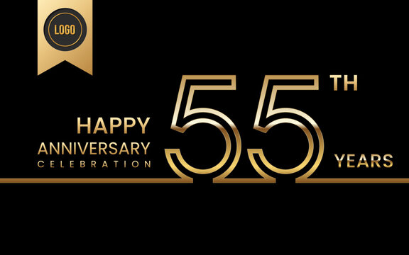 55th anniversary celebration template design. Logo Vector Template Illustration