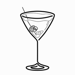 martini scrible / doodle