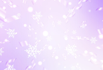 Fototapeta na wymiar Light Purple vector backdrop in holiday style.
