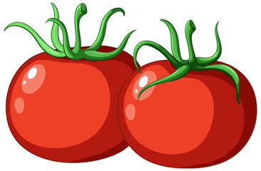 A simple tomato cartoon isolated