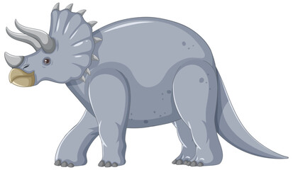 Triceratops isolated on white background