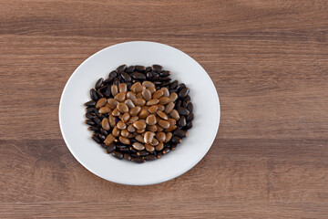 Dried brown seeds of soursop fruit