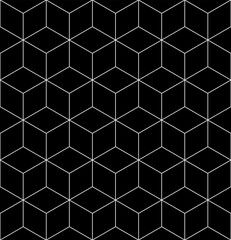 Vector seamless rhombus pattern. Abstract geometric background. Stylish fractal texture.