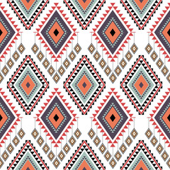 Geometric Ethnic pattern vector. African, American, Mexican, Western Aztec motif striped and bohemian pattern. designed for background,wallpaper,print, carpet,wrapping,tile,batik.vector illustratoin. 