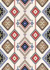 Geometric Ethnic pattern vector. African, American, Mexican, Western Aztec motif striped and bohemian pattern. designed for background,wallpaper,print, carpet,wrapping,tile,batik.vector illustratoin. 