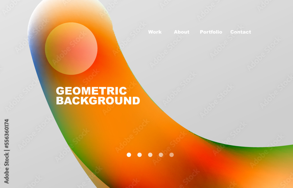 Fototapete Abstract liquid background for your landing page design. Web page for website or mobile app wallpaper