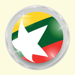 flags of asian countries countries and asia 3d ball