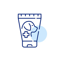 Dog wash product. Pixel perfect, editable stroke icon