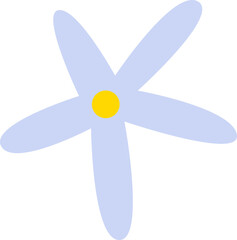 Flower flat icon Cute cartoon plant with white petals