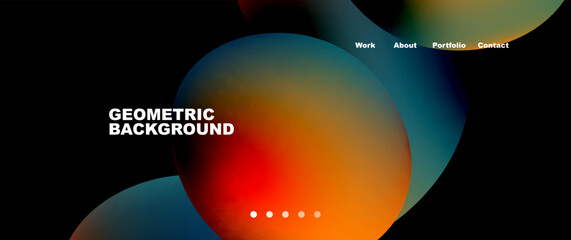 Fluid shapes vector abstract background