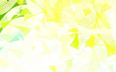 Light Green, Yellow vector texture with abstract forms.