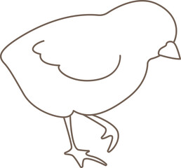 Small chicken line art style Contemporary design