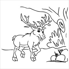 Illustration graphic of animals for coloring page design for kids stock vector.
Also suitable design for kids learning activities, learning cards etc