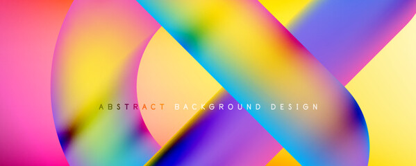 Obraz premium Minimal geometric abstract background. Circle and line design. Trendy techno business template for wallpaper, banner, background or landing