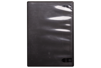DVD case black front png isolated on transparent background
