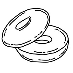 hand drawn illustration of bread