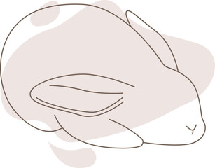 Easter rabbit line art style Contemporary design