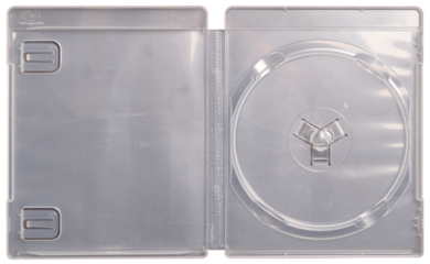 CD game case withe empty png isolated on transparent background