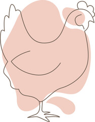 Easter chick line art style Contemporary design