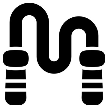 Skipping Rope Glyph Icon