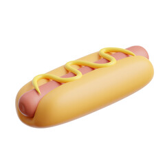 Hotdog 3D Illustration