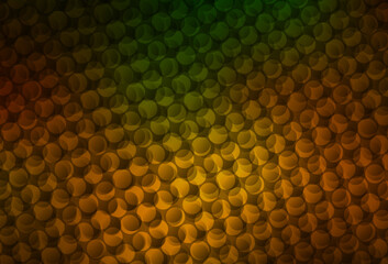 Dark Green, Yellow vector template with circles.