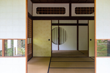 The interior of a traditional japanese house