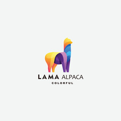 lama logo design gradient template © Norin