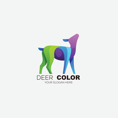 deer color design vector gradient illustration