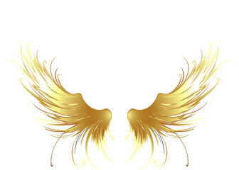 Obraz premium Fifth golden wings of angels
