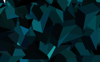 Dark Green vector texture with triangular style.