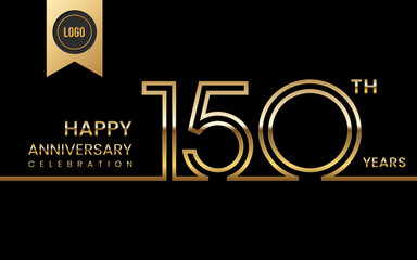 150th anniversary celebration template design. Logo Vector Template Illustration