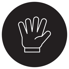 Illustration of Hand Gesture of Five Number desgin Icon