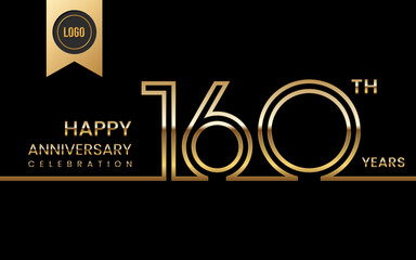 160th anniversary celebration template design. Logo Vector Template Illustration