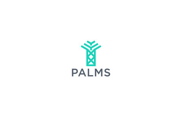 Fototapeta premium palm tree logo design templates