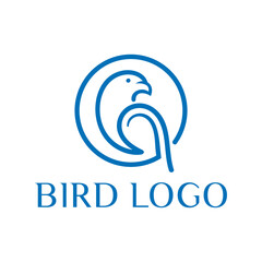 Naklejka premium logo about birds with a white background. Using the coreldraw x5 application with line techniques.