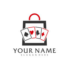 Shop Poker logo vector template, Creative Poker logo design concepts
