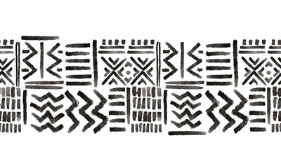 Beautiful seamless pattern with national African traditional ornament.