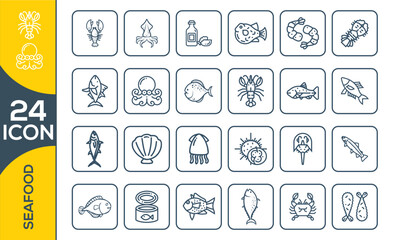 SEAFOOD ICON SET DESIGN