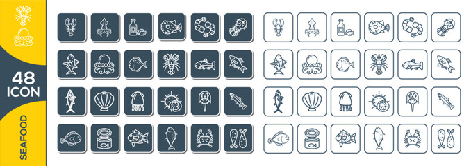 SEAFOOD ICON SET DESIGN