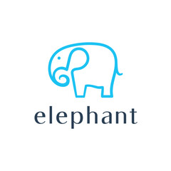 logo about an elephant with a white background. Using the coreldraw x5 application with line techniques.