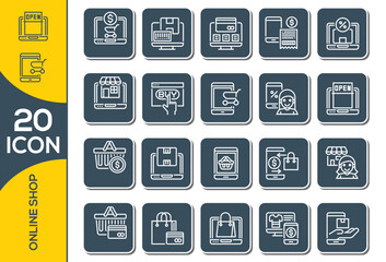 ONLINE SHOP ICON SET DESIGN