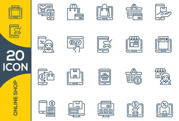 ONLINE SHOP ICON SET DESIGN