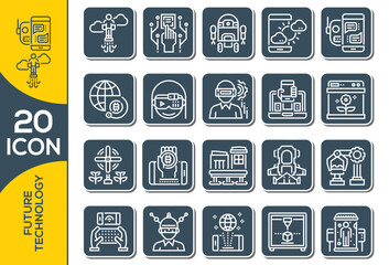 FUTURE TECHNOLOGY ICON SET DESIGN