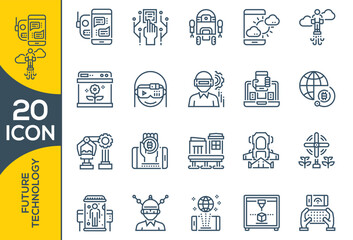 FUTURE TECHNOLOGY ICON SET DESIGN