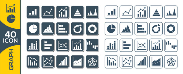 graph icon set design