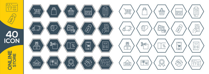 ONLINE STORE ICON SET DESIGN